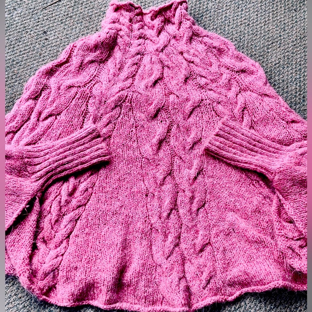 Aerika Cable Knit Pullover Shawl. - image 1